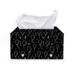 Black And White Balloon Pattern Print Leather Tissue Box Cover
