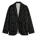 Black And White Balloon Pattern Print Men's Blazer