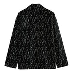 Black And White Balloon Pattern Print Men's Cotton Blazer