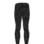 Black And White Balloon Pattern Print Men's leggings