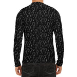 Black And White Balloon Pattern Print Men's Long Sleeve Rash Guard