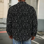 Black And White Balloon Pattern Print Men's Shirt Jacket
