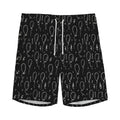 Black And White Balloon Pattern Print Men's Athletic Shorts