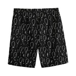 Black And White Balloon Pattern Print Men's Sports Shorts