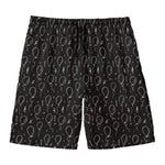 Black And White Balloon Pattern Print Men's Swim Trunks