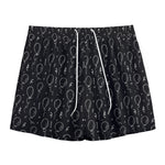 Black And White Balloon Pattern Print Mesh Shorts