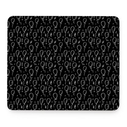 Black And White Balloon Pattern Print Mouse Pad
