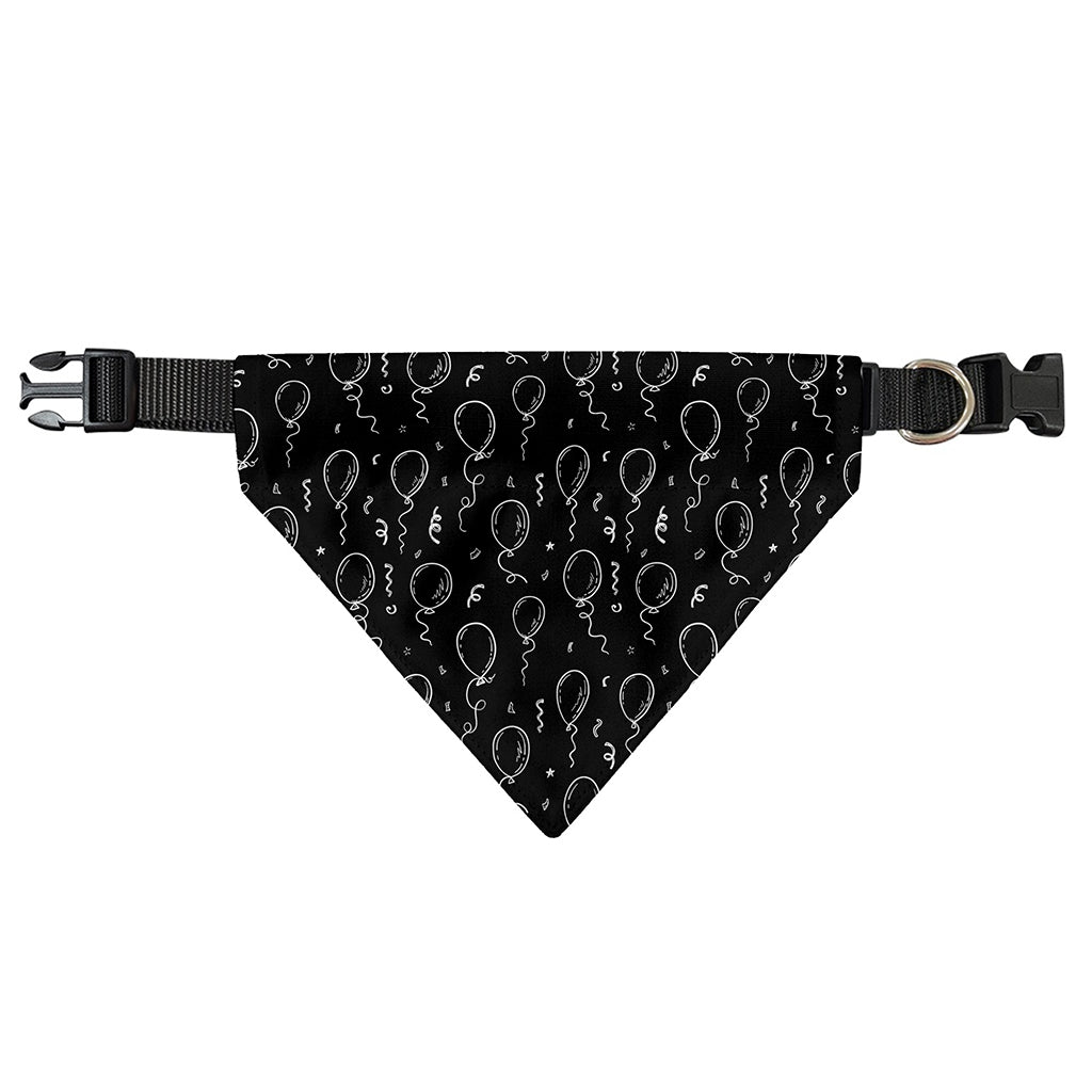 Black And White Balloon Pattern Print Over The Collar Dog Bandana