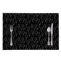 Black And White Balloon Pattern Print Placemat