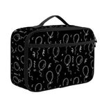 Black And White Balloon Pattern Print Portable Lunch Bag