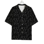 Black And White Balloon Pattern Print Rayon Hawaiian Shirt