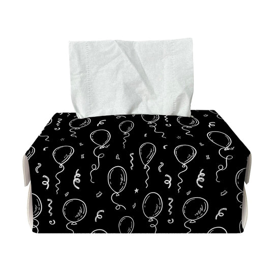 Black And White Balloon Pattern Print Rectangle Tissue Box Cover