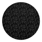Black And White Balloon Pattern Print Round Blanket
