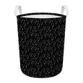 Black And White Balloon Pattern Print Round Laundry Basket