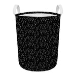 Black And White Balloon Pattern Print Round Laundry Basket