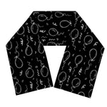 Black And White Balloon Pattern Print Scarf