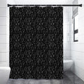 Black And White Balloon Pattern Print Shower Curtain