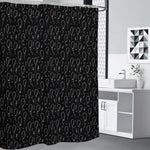 Black And White Balloon Pattern Print Shower Curtain