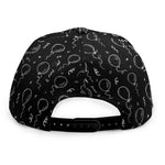 Black And White Balloon Pattern Print Snapback Cap