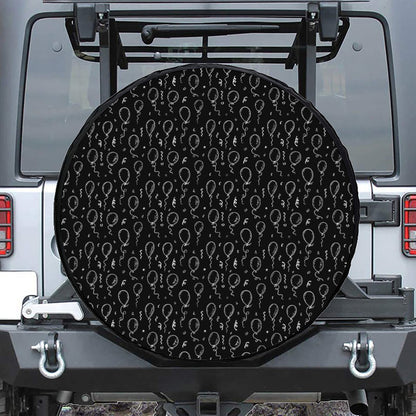 Black And White Balloon Pattern Print Tire Cover