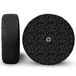 Black And White Balloon Pattern Print Tire Cover With Camera Hole