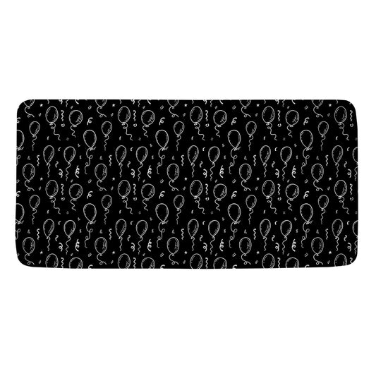 Black And White Balloon Pattern Print Towel