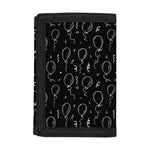 Black And White Balloon Pattern Print Trifold Wallet