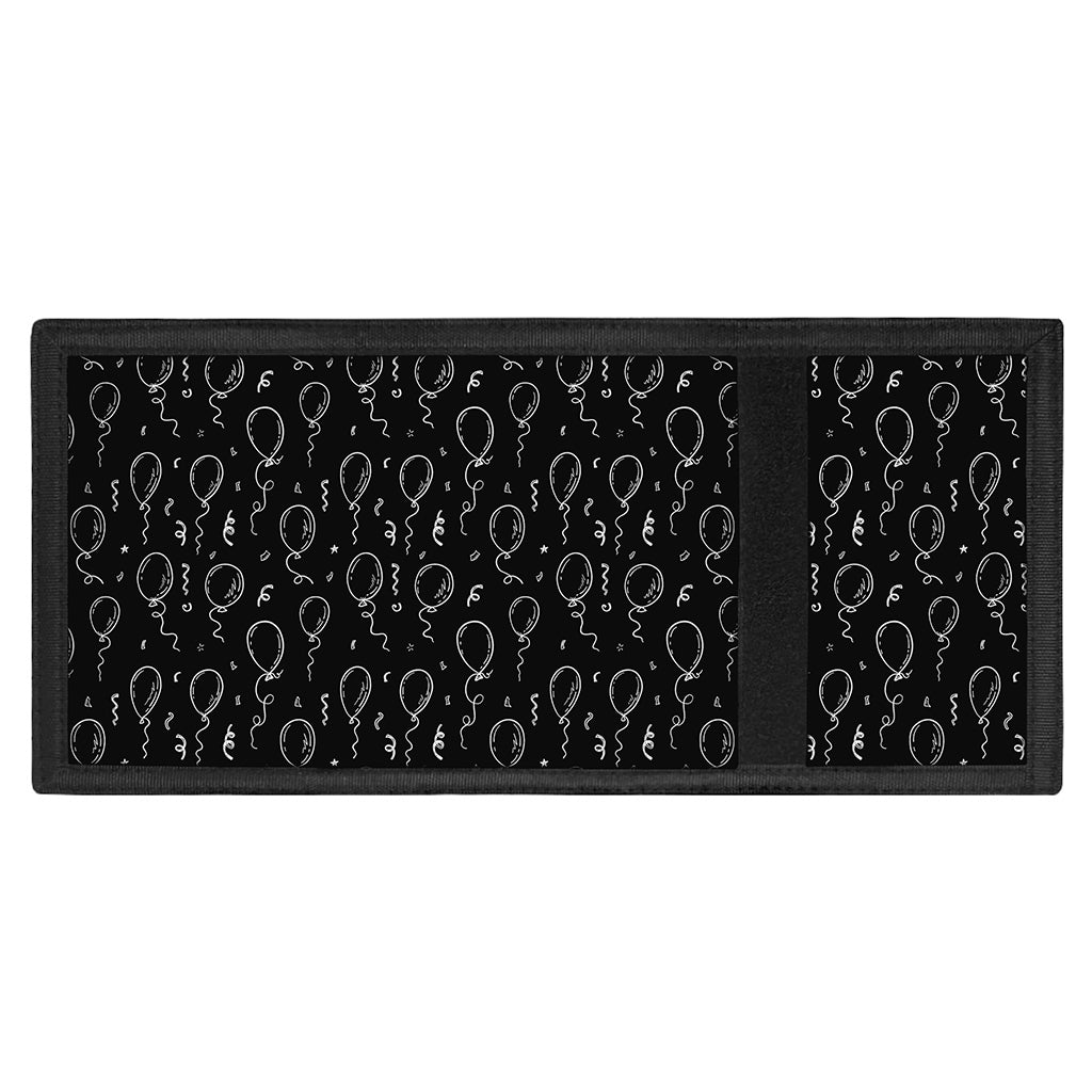 Black And White Balloon Pattern Print Trifold Wallet