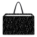 Black And White Balloon Pattern Print Utility Tote Bag