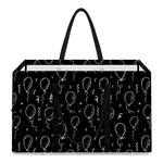 Black And White Balloon Pattern Print Utility Tote Bag