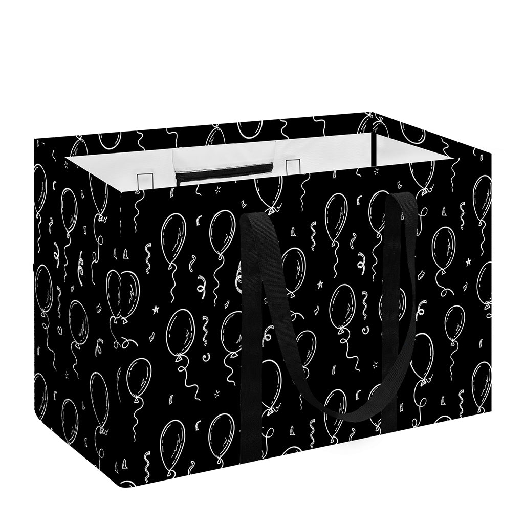 Black And White Balloon Pattern Print Utility Tote Bag