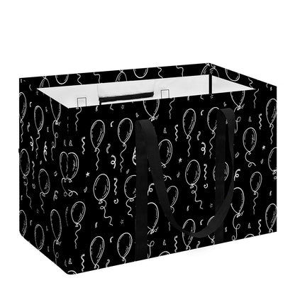 Black And White Balloon Pattern Print Utility Tote Bag