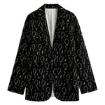 Black And White Balloon Pattern Print Women's Blazer