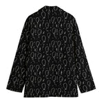 Black And White Balloon Pattern Print Women's Blazer