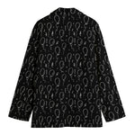 Black And White Balloon Pattern Print Women's Cotton Blazer
