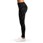 Black And White Balloon Pattern Print Women's Leggings