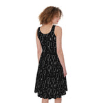 Black And White Balloon Pattern Print Women's Sleeveless Dress
