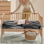 Black And White Banana Leaf Print Baby Crib Sheet