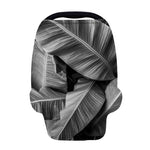 Black And White Banana Leaf Print Baby Seat Cover