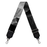 Black And White Banana Leaf Print Bag Strap