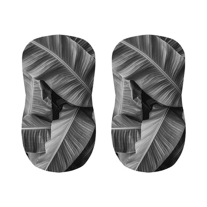 Black And White Banana Leaf Print Bar Stool Covers