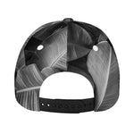 Black And White Banana Leaf Print Baseball Cap