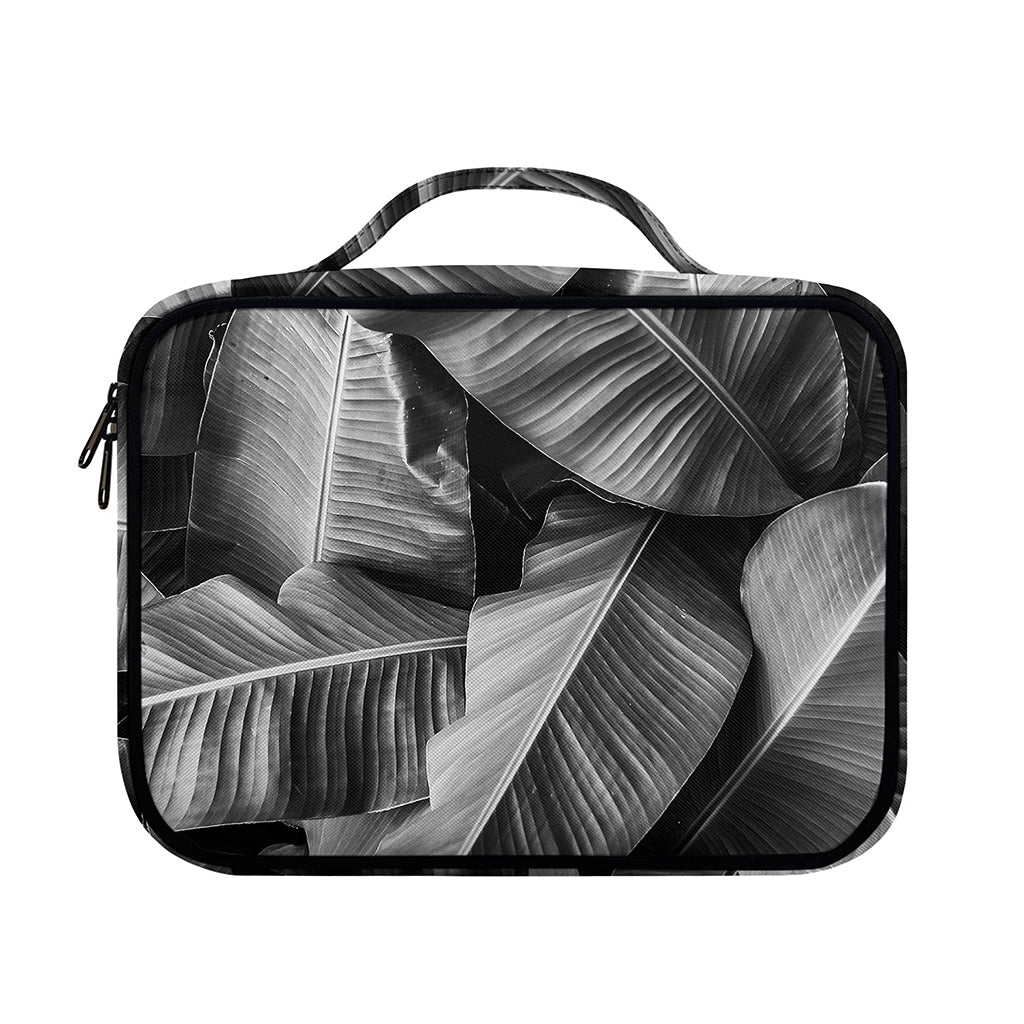 Black And White Banana Leaf Print Briefcase Bible Bag