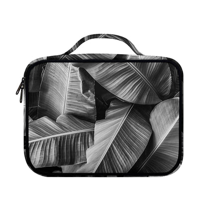 Black And White Banana Leaf Print Briefcase Bible Bag