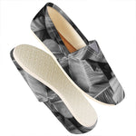 Black And White Banana Leaf Print Casual Shoes