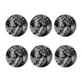 Black And White Banana Leaf Print Coaster Set