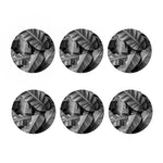 Black And White Banana Leaf Print Coaster Set