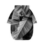Black And White Banana Leaf Print Dog Zip Up Hoodie