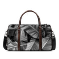 Black And White Banana Leaf Print Duffel Bag