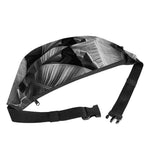 Black And White Banana Leaf Print Fanny Pack